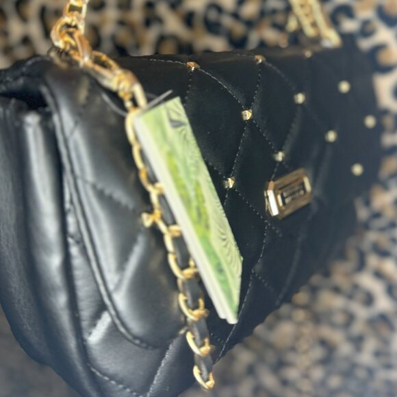 Badgley Mischka Diamond Quilted Studs Crossbody - NWT - Picture 7 of 11